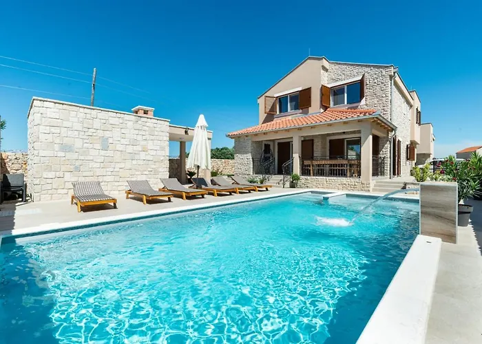 Romantic With Pool, And Whirpool, Sauna, Near Sandy - By Traveler Tourist Agency Krk Id 2379 Bedroom 3 * Privlaka (Zadar)